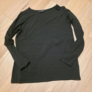 Nursing Queen Black Long Sleeve Top